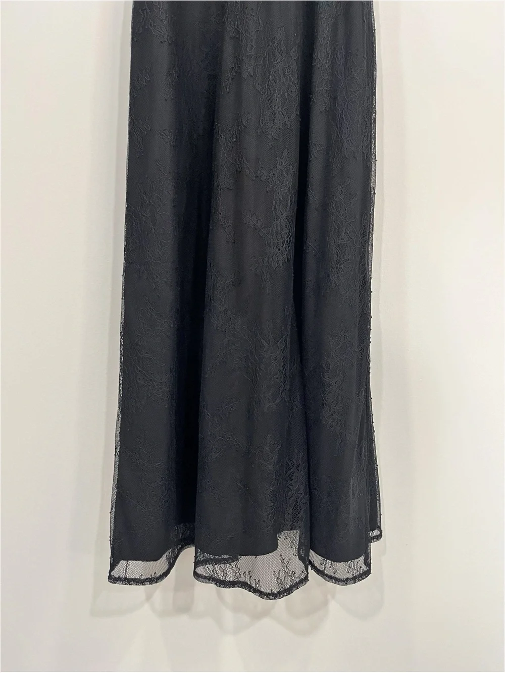 Danielle Bernstein WeWoreWhat Black Lace Sheer Corset Maxi Dress XS